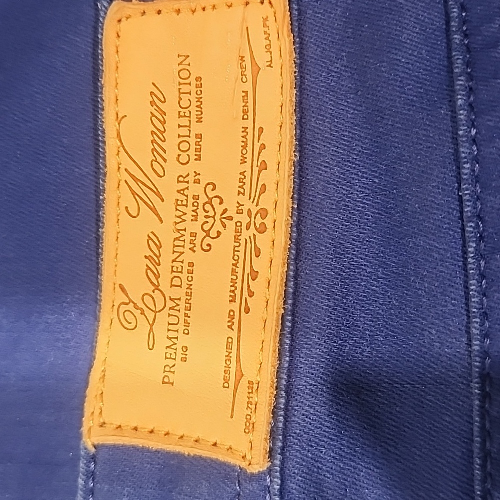 Zara Woman Premium Denim Wear Collection Royal Blue Jeans. 6 - Picture 13 of 16
